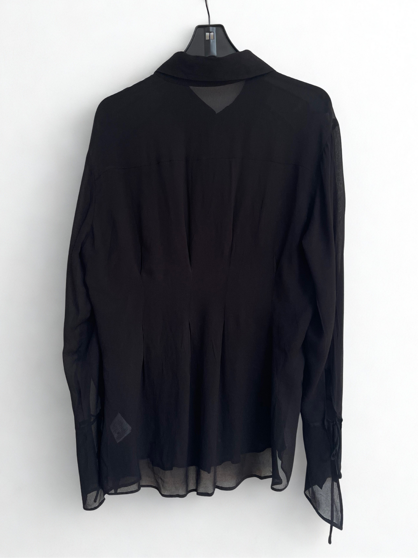 DISSH Bowie Black Sheer Viscose Shirt, Size 12
