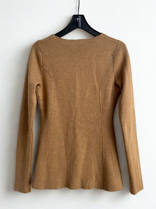 Aligne Camel Daphne Knit Cardigan, Size 8