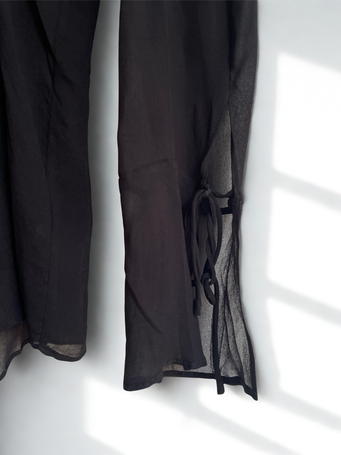 DISSH Bowie Black Sheer Viscose Shirt, Size 12