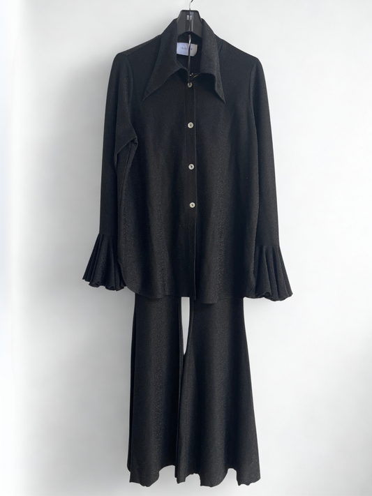 SLEEPER Cosmos Lurex Lounge Set, Size M